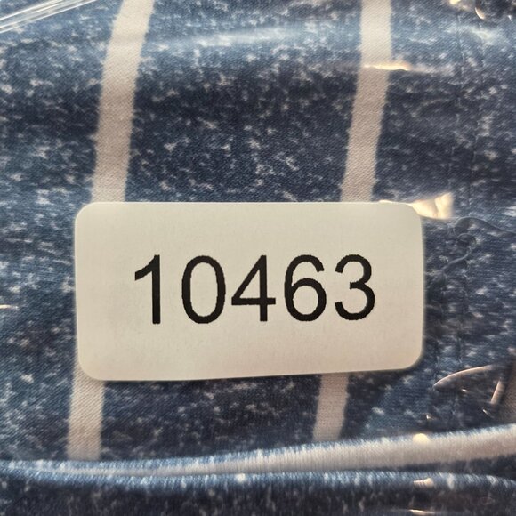 Womens LuLaRoe Blue & White Striped Sleeveless Tiered Babydoll Top Polyester S - Picture 7 of 7